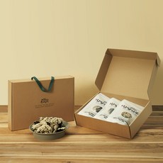 민하네식탁 찹쌀 김부각 3팩 세트 선물용 답례품 남원 수제 화사 아이들 간식 반찬, 김부각 50g 3팩+기프트박스 포장/1개