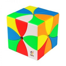 YuXin 매직 큐브 퍼즐 8 꽃잎 마그네틱 디노 전문 스피드 트위스트 용 창의적, Six Colors
