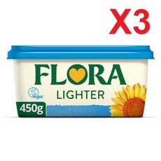 450G 3개 플로라 비건 라이터 스프레드 식물성오일 마가린 Flora Vegan Lighter Spread