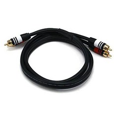 Monoprice 3ft Premium 2 RCA Plug/2 RCA Plug M/M 22AWG Cable/14231123