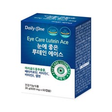 데일리원 눈에 좋은 루테인 에이스 국내산 600mg X 60캡슐 1통, 60정, 1개