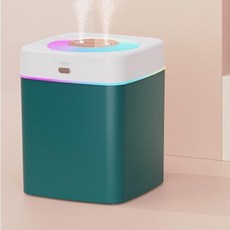가습기 대용량 3L 홈 컬러 승마 분위기 빛 USB 침실 안개 무테 데스크탑 흰색 녹색 및 핑크, 03 green, 한개옵션1