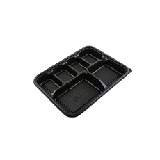JB307 400개 BOX 뚜껑포함 도시락용기 죽용기 일회용 다용도용기 JB-307 6칸도시락