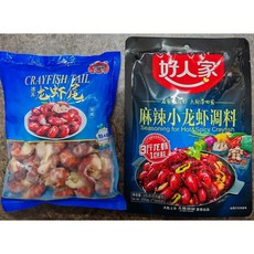 월월중국식품 냉동 형제마라룽샤 웨이 가재꼬리 280g(실제용량 500g)+호인가 마라륭샤소스 200g 세트, 1개, 파랑