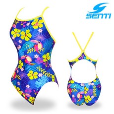센티 토코투칸 여성 플립턴 원피스 수영복 WSM-8001 BLYL