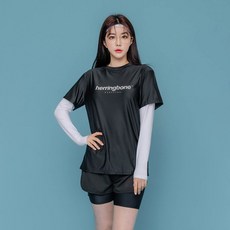 헤링본 여자 비치반바지 보드숏 래쉬가드팬츠 하의 레깅스이너 수영복 휴양지룩 A162W
