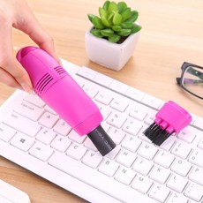 UNIR USB 휴대용 키보드 진공 청소기 컴퓨터 진공 용 먼지 브러시 제거, Rose Red