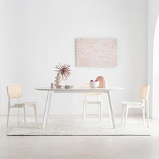 리바트 아르떼 리주 4인 라운드 세라믹 식탁(6종), 화이트, 화이트마블