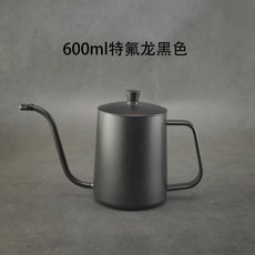고급 커피 핸드드립 과려잔 핸드워터커 가정용 휴대용 드립필터컵 원목손잡이 홈카페, 600테트플루오린 블랙호스