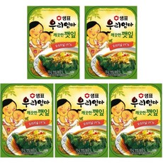 샘표 우리엄마 반찬 깨끗한깻잎 X 5개 캔 통조림