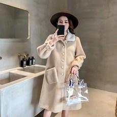 겨울 복합 가죽털 일체 모피 캐시미어 여성 톨