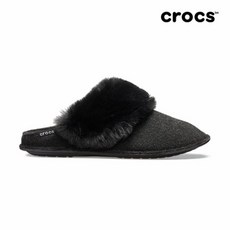 크록스 공식 여성 CLASSIC LUXE SLIPPER BLK 19FUWF205394
