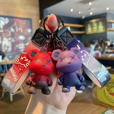론조모니 2개 밴딩 슬래시 곰돌이 키링