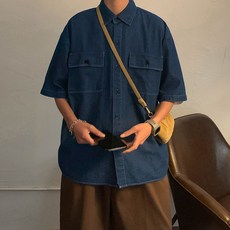 남자여름청셔츠셋업