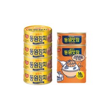 동원맛참 고소한 90g x4+살코기 90g x4 /참치캔, 1개