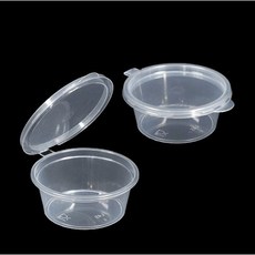 일회용 2온스 PP 투명 소스컵 뚜껑 일체형 2oz 시럽 연유 용기 양념통 일체형소스컵, 소스컵: PP뚜껑일체형(2oz_1박스), 1000개