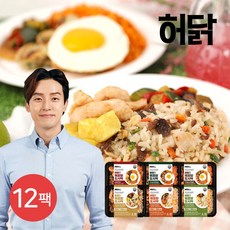 [허닭] 닭가슴살 볶음밥 도시락 6종 12팩, 12개, 250g