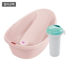 [오케이베이비] 온다베이비+스플래시 샤워컵 2종세트, 펄화이트/오렌지