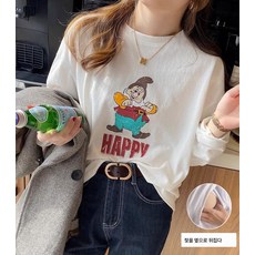 가을 수유 순면 스킨 긴팔티셔츠 핫맘 루즈핏 날씬해 보이는 프린트 수유레깅스탑