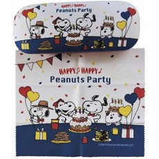 PEANUTS스누피 안경 케이스 파티 블루 SPZ-1444
