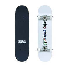 Log LC21 White/Enjoy 8"Skateboard Complete (로그 화이트 엔조이 스케이트보드 컴플릿) - logicmoov