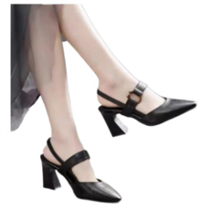 여성 샌들 플랫폼샌들 스트랩 미들힐 청키 샌들 힐 6cm