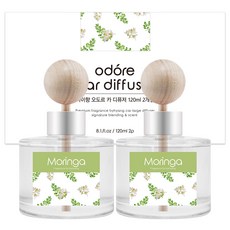 오도르 카 디퓨저 120ml, 모링가, 2개