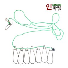 백경 민물스텐꿰미 7구 부력꿰미 스텐와이어 루어꿰미