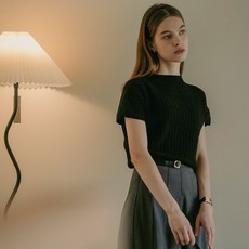 틸아이다이 Cashmere blended wholegarment knit_Black