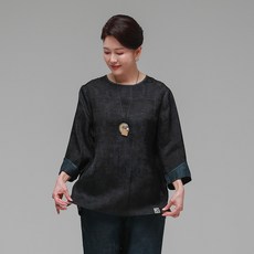 하랑한복 엄마옷 신상인견블라우스 바람드리 먹색