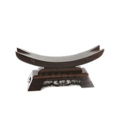 검거치대 고급 받침대 흑자단 상아 직경 원목 좌대 진열 코끼리, 1개, 3호 25.5cm