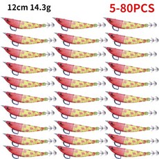 쪼꼬미 에기세트 전갱이 크리스탈 쪼꼬미에기 10/12cm 빛나는 미끼 오징어 후크 나무 새우 소프트 지그 시, 04 12cm 14.3g 04_07 60pcs