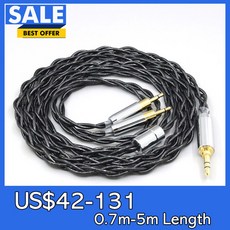 99% 순수 실버 팔라듐 그래핀 플로팅 골드 케이블 젠하이저 HD700 헤드폰용 2.5mm 핀 4 코어 편조 LN008329, [01] 1.25m, [05] XLR 4 Pole Male