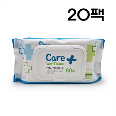 대용량 안심 간병전용 물티슈 80매X20 캡형 한박스