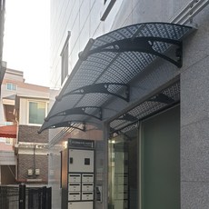 캐노픽스 1000x1500 처마차양 비가림 엠보렉산 현관 비막이 주택 어닝, 렉산_엠보체크스모그/브라켓_블랙/파이프_그레이