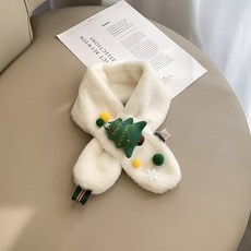 Dec.10 734번 크리스마스 선물 유아 털목도리 남여 겨울 덧장토끼털목도리 아기아이보온 목장갑Z