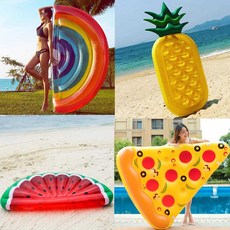 물놀이튜브 대형 침대튜브 바캉스 풀빌라 무지개 여름, 23. 무지개+발펌프