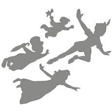NMT 피터팬 키즈 자동차 트럭 비닐 데칼 아트 벽 스티커 미국 클래식 디즈니 영화 6 인치 (실버) [Silver] - P088207L2K4CF33, Silver