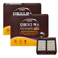 일동제약 오메가3 맥스 EPA 및 DHA 함유 MAX 혈중 중성지질과 혈액순환 개선 약국판매