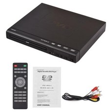 DVD플레이어 DVD225 가정용 DVD 플레이어 CD 디스크 디지털 멀티미디어 AV 출력 리모컨 EU US 플러그, 2) US Plug