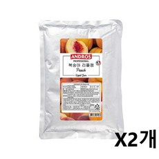 (2개)앤드로스 복숭아 리플잼 1kg x 2개, 2개