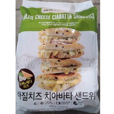 M&H 바질치즈 치아바타 샌드위치 780g (4개입)