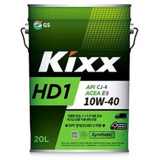 킥스 HD1 CJ-4 E9 10W40 디젤 엔진오일 20L DPF EURO 6, 1개