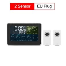 투야 와이파이 기상 관측소 무선 앱 제어 온도 습도 센서 실내, 1.EU Plug-2 Sensor, 1개