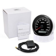 85mm Digital GPS Speedometer With GPS Antenna 30/60/80/120/200KMH Speed Meter Gauge For Car Boat Tru, 1개