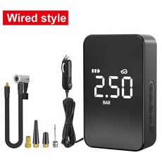 무선에어펌프 전동 6000mAh 충전식 공기 펌프 대형 스크린 전기 무선/유선 휴대용 타이어 팽창기 압축기 자동차 자전거 차량 바퀴, 1개