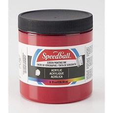 스피드 볼 아크릴 와이어 인쇄 잉크 8 oz 짙은 빨간색, 본상품