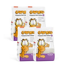  [가필드] 고양이모래 보라(굵은입자) 4.55kg x 4개세트 카사바모래, 보라 X 4개세트 