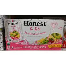 어니스트키즈 레모네이드 주스 드링크 200ml 8팩 Honest kids Lemonade organic juice drink (미국배송)