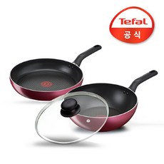 테팔 프로스타일 IH 인덕션 3종세트(후라이팬 28cm+웍28cm+28cm유리뚜껑 ), 단품없음